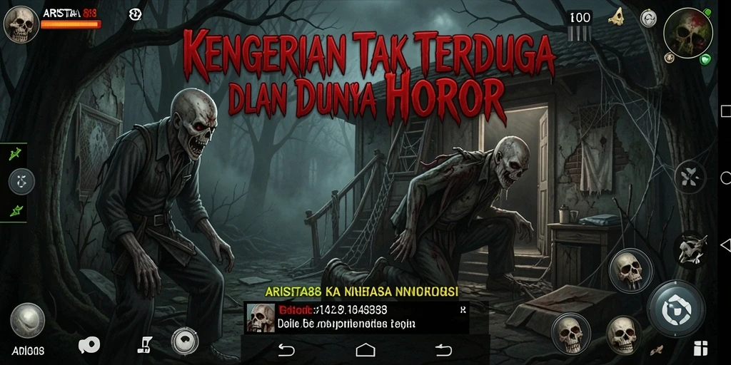 Tampilan gameplay menakutkan dari ARISTA88 dengan elemen horor yang intens.