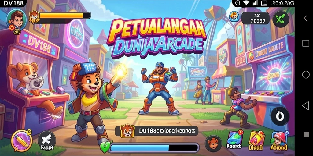 Tampilan gameplay seru dari DV188 dalam mode arcade yang menghibur.