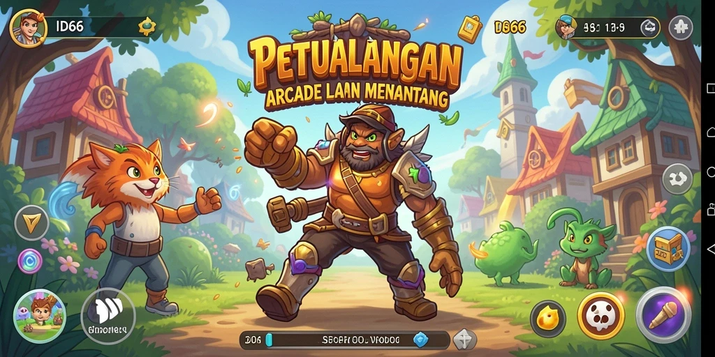 Screenshot permainan ID66 menampilkan aksi seru dalam gameplay Arcade.