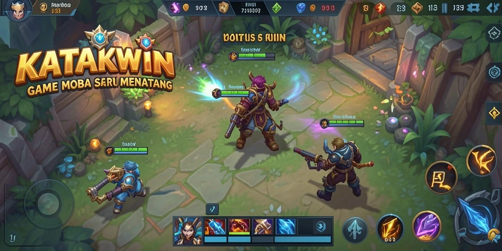 Gameplay seru KATAKWIN yang memacu adrenalin dan kerjasama tim.