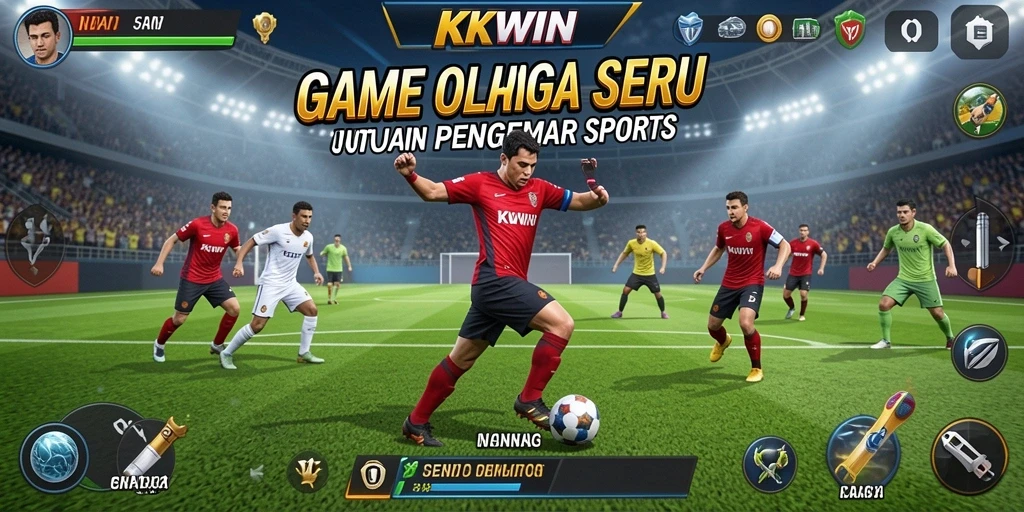 Screenshot utama KKWIN menampilkan gameplay olahraga yang seru dan menarik.