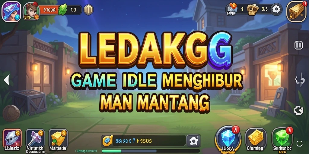 Gameplay <strong>LEDAKGG</strong> yang seru dan adiktif dalam mode Idle.