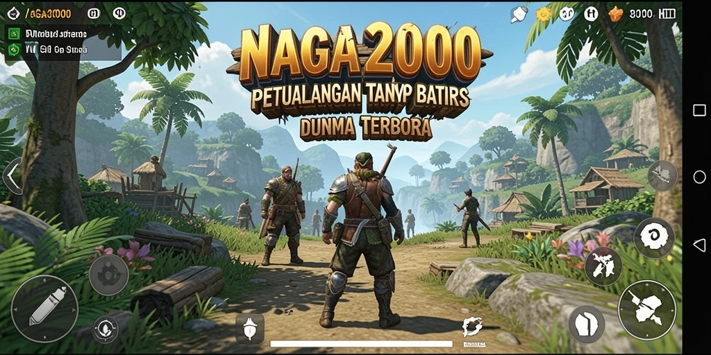 Screenshot gameplay NAGA2000 menampilkan petualangan menakjubkan di dunia terbuka.