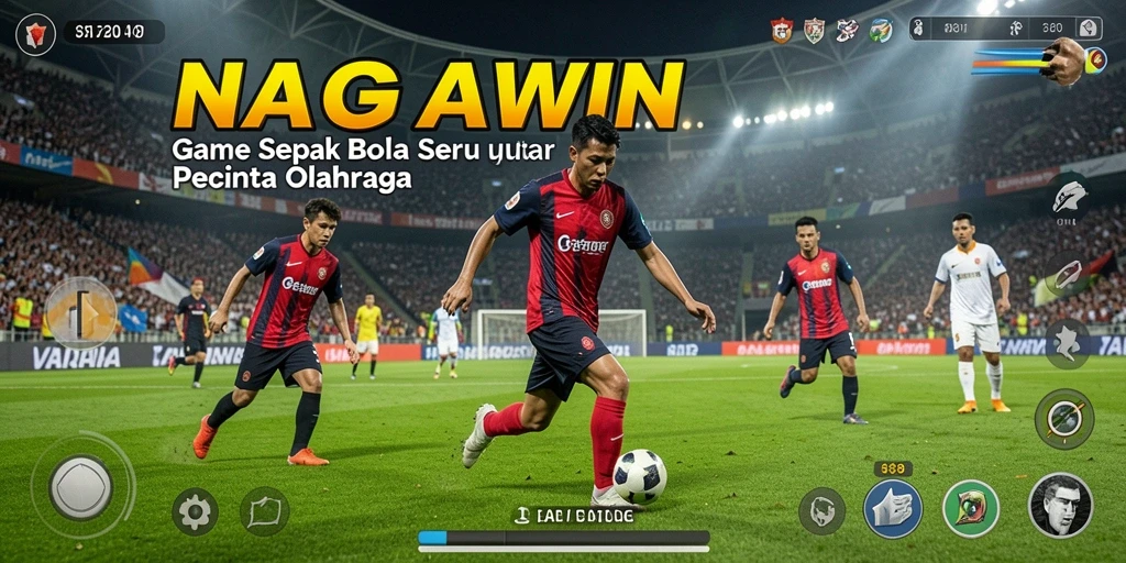 Screenshot gameplay NAGAWIN menampilkan aksi seru di lapangan.