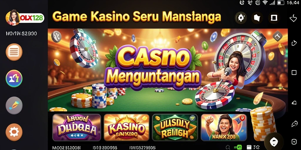 Tampilan menarik dari gameplay Kasino di OLX128 yang menyenangkan.