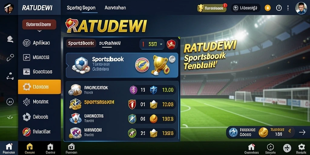 Tampilan menarik dari RATUDEWI menunjukkan pengalaman taruhan Sportsbook yang mengasyikkan.