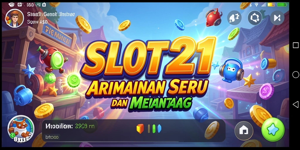 Tampilan gameplay SLOT21 yang menarik dengan berbagai tema slot.