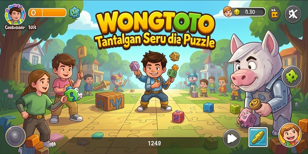 Tampilan gameplay menarik di WONGTOTO dengan berbagai jenis puzzle.