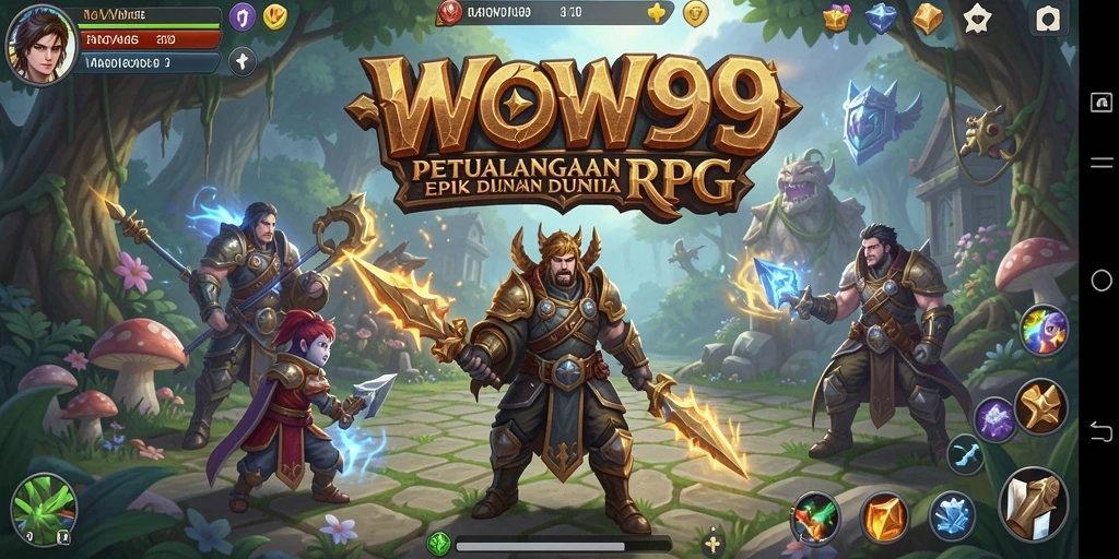 Gameplay WOW99 yang menampilkan aksi dan petualangan RPG.