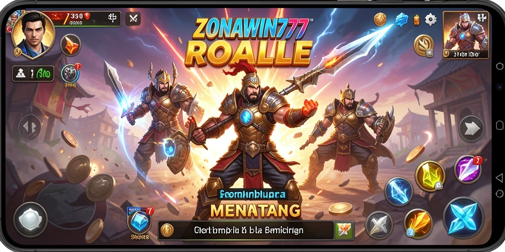 Screenshot gameplay ZONAWIN777 menampilkan aksi seru di medan perang.